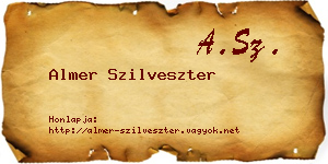 Almer Szilveszter névjegykártya