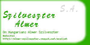 szilveszter almer business card
